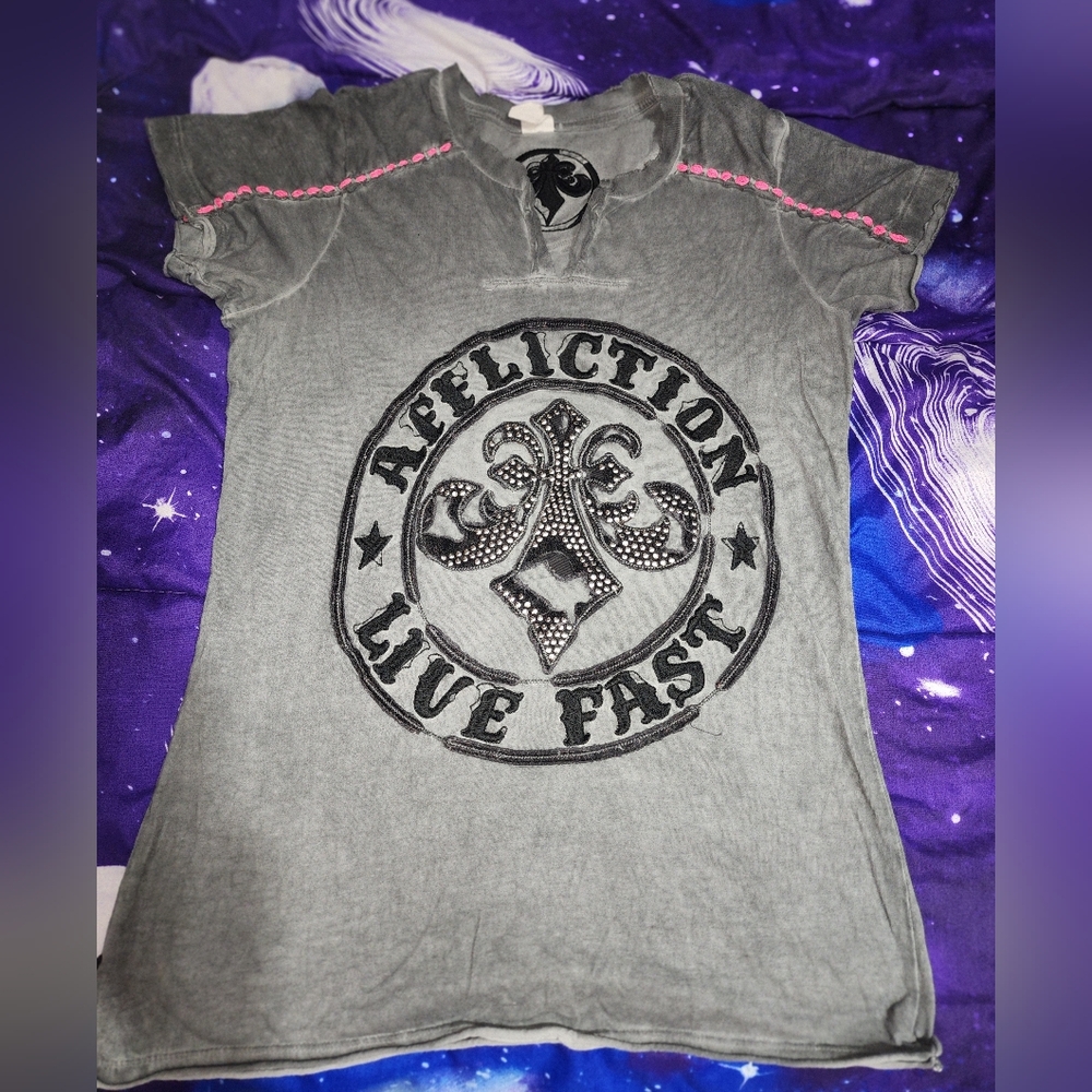 Affliction short sleeved v-neck shirt